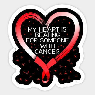 my heart blood cancer awareness Sticker